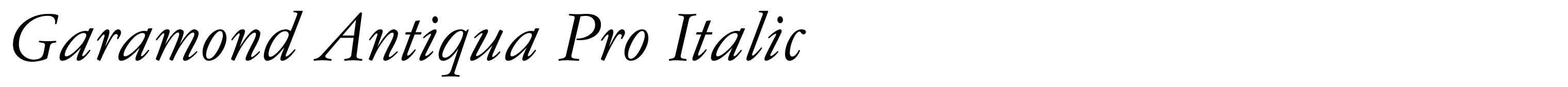 Garamond Antiqua Pro Italic